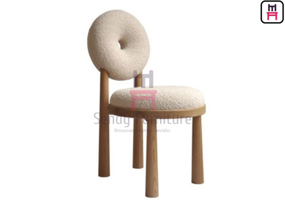Mua Ghế nhà hàng bọc nhung trắng lưng tròn khoét rỗng online manufacture