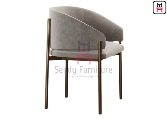 Mua Grey Velvet Shell Back Ghế ăn bằng thép không gỉ có tay vịn online manufacture