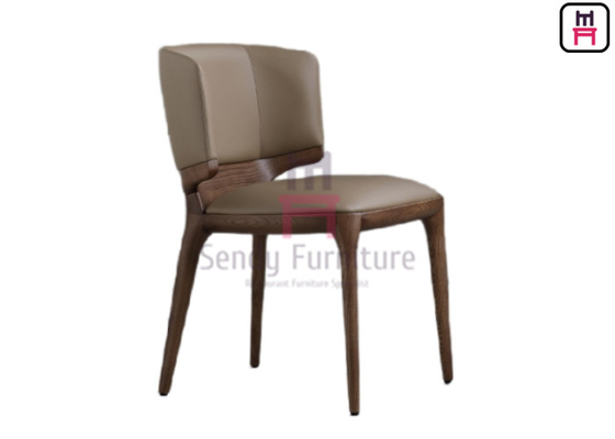 Mua Ghế nhà hàng bằng gỗ bọc da màu xám không có yên tay online manufacture