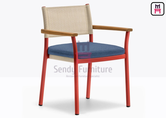 Mua Ghế ăn ngoài trời có khung nhôm có thể xếp chồng với đệm tháo rời online manufacture
