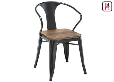Mua Tolix Arm Metal Nhà hàng Ghế Ghế Wood Seal Thương mại Hàng ngoài trời online manufacture