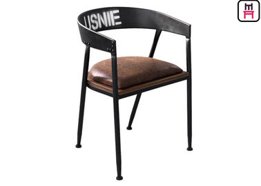 Mua Loft da và kim loại ăn Ghế, công nghiệp kim loại đen ăn Ghế Với Cánh tay online manufacture