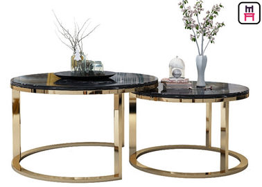 Mua Custom Made Bàn tròn Đôi thép không rỉ Marble Top For Salon / Sự kiện online manufacture