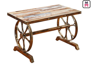 Mua 4ft * 2ft Ván ép / đúc Bàn Bàn sắt Bàn Kiểu Công nghiệp kiểu Công nghiệp Với thiết kế bánh xe online manufacture