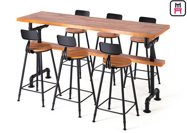 Mua Nhà hàng rắn bằng gỗ Bàn bar Bàn cơ học Thiết kế với chân đế Comfotable online manufacture