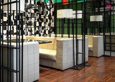 Mua Square Pattern Hotel Nhà hàng thức ăn nhanh Chỗ ngồi, Gian hàng nhà hàng tùy chỉnh hình chữ U online manufacture