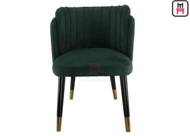 Mua Upholstered Shell Shape Màu xanh lá cây nhung Nhà hàng Ghế gỗ với chân đồng online manufacture