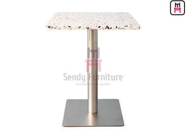 Mua Bàn ăn nhà hàng đá thạch anh dày 2cm với đế bằng thép không gỉ Chrome online manufacture