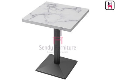 Mua Mẫu bàn ăn bằng đá cẩm thạch Formica Bàn ăn khách sạn HPL với đế màu đen đúc nặng online manufacture