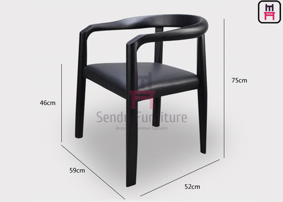 Mua Ghế nhà hàng gỗ cổ điển với lớp phủ da gạch lưng và kết thúc hạt óc chó cho chỗ ngồi ăn uống bền online manufacture