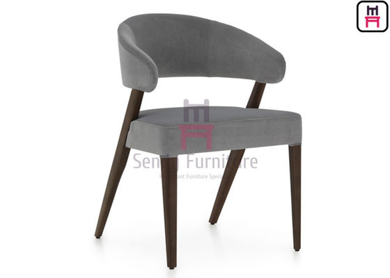 Mua Bọc lưng tựa lưng Mở tựa lưng bằng gỗ Ghế nhà hàng màu xám nhung online manufacture