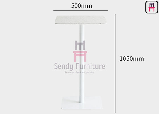 Mua Bàn quầy bar nhà hàng vuông Terrazzo H105cm Thanh thép sơn tĩnh điện OEM ODM online manufacture