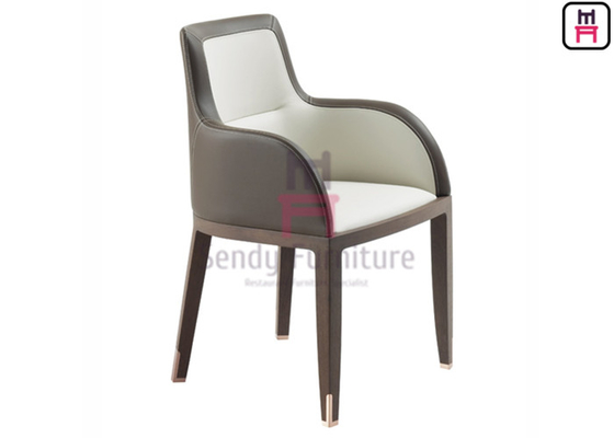 Ghế ăn bằng gỗ bằng gỗ đệm bằng da hai màu