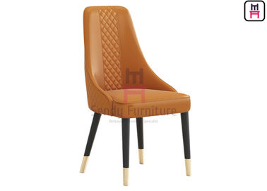 Ghế nhà hàng gỗ tùy chỉnh Tufted Upholstered Micro Fiber Leather Armless Type High Back
