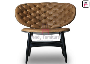 Tufted Leather Nhà hàng Phòng ăn Ghế VIP Phòng Kích thước Vỏ hình