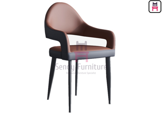 Ghế nhà hàng kim loại bọc đệm W45cm Eco Leather Nordic Unfolded