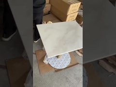 Bàn đá cẩm thạch Marmo Calacatta với đế bằng thép không gỉ mạ vàng cho nhà hàng / khách sạn