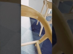 Ghế Ăn Gỗ Tần Bì Bọc Da Đen Tựa Lưng Cong Sơn Mài