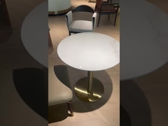 Hợp đồng vuông Thạch anh Hội nghị Bàn ăn bằng gỗ Màu sắc kép Vật liệu cơ sở sắt